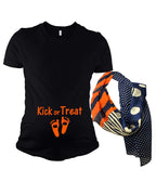 Funny Halloween Pregnancy Tshirt - Kick or Treat