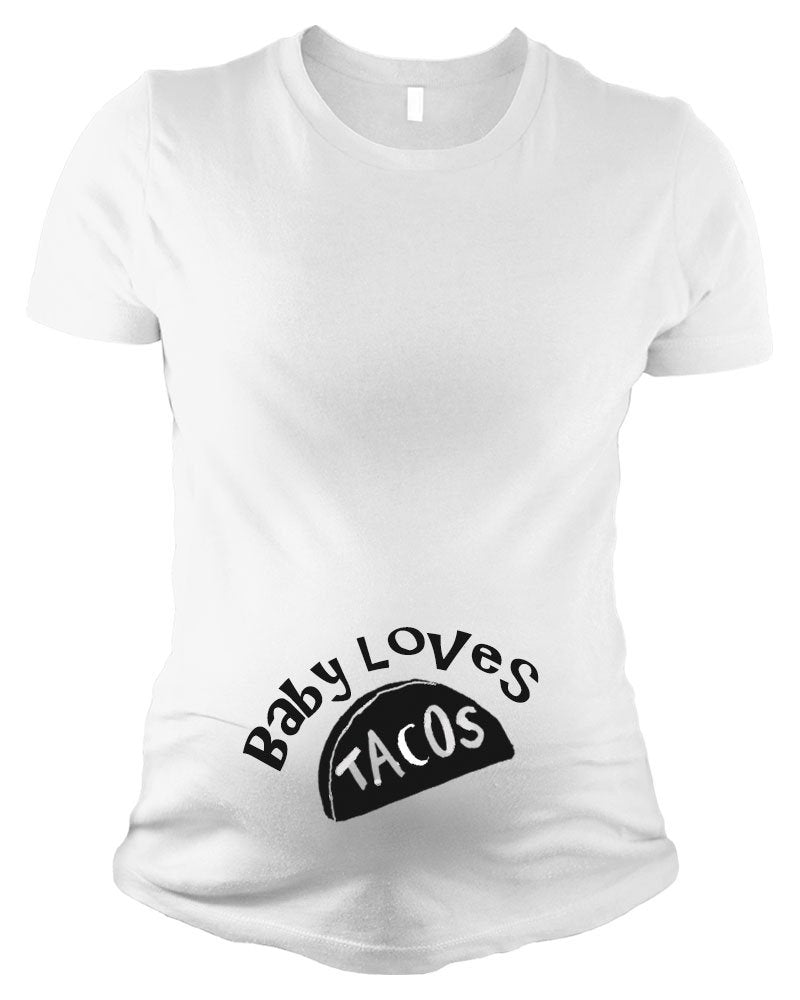 Baby Loves Tacos Maternity Shirt