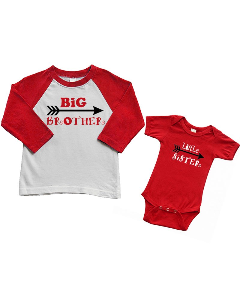 Matching Set -Big Brother/Little Sister- Short Sleeve Bodysuiit & Toddler T-Shirt