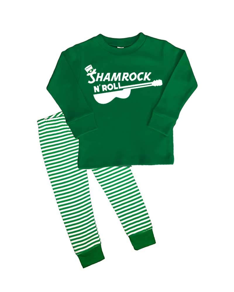 St. Patrick's Day Clothes Gift Set, Fun 2-iece Kids Outfit - Shamrock N Roll