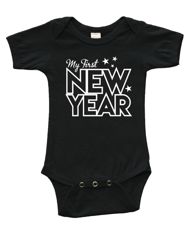 PandoraTees Short Sleeve Bodysuit - My First New Year
