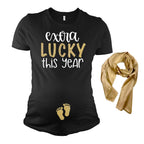 Extra Lucky This Year Maternity Top, Pregnancy Reveal, St. Patrick's Day Maternity T-Shirt