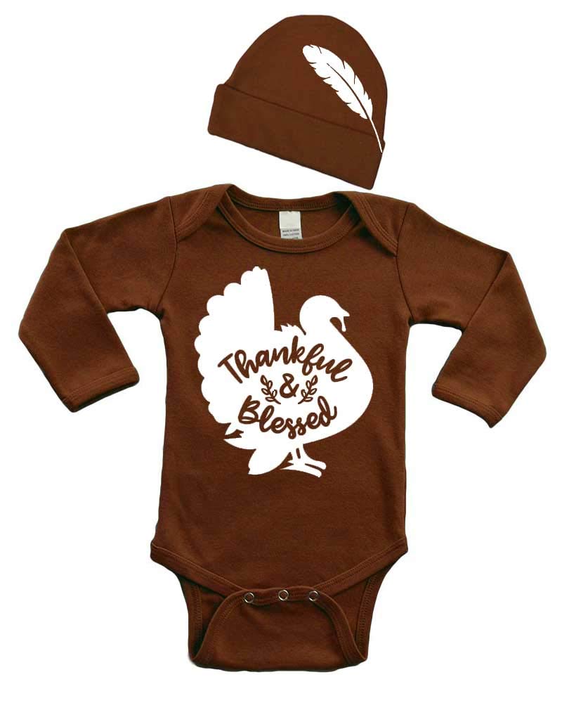 PandoraTees Thankful & Blessed Baby Gift Set