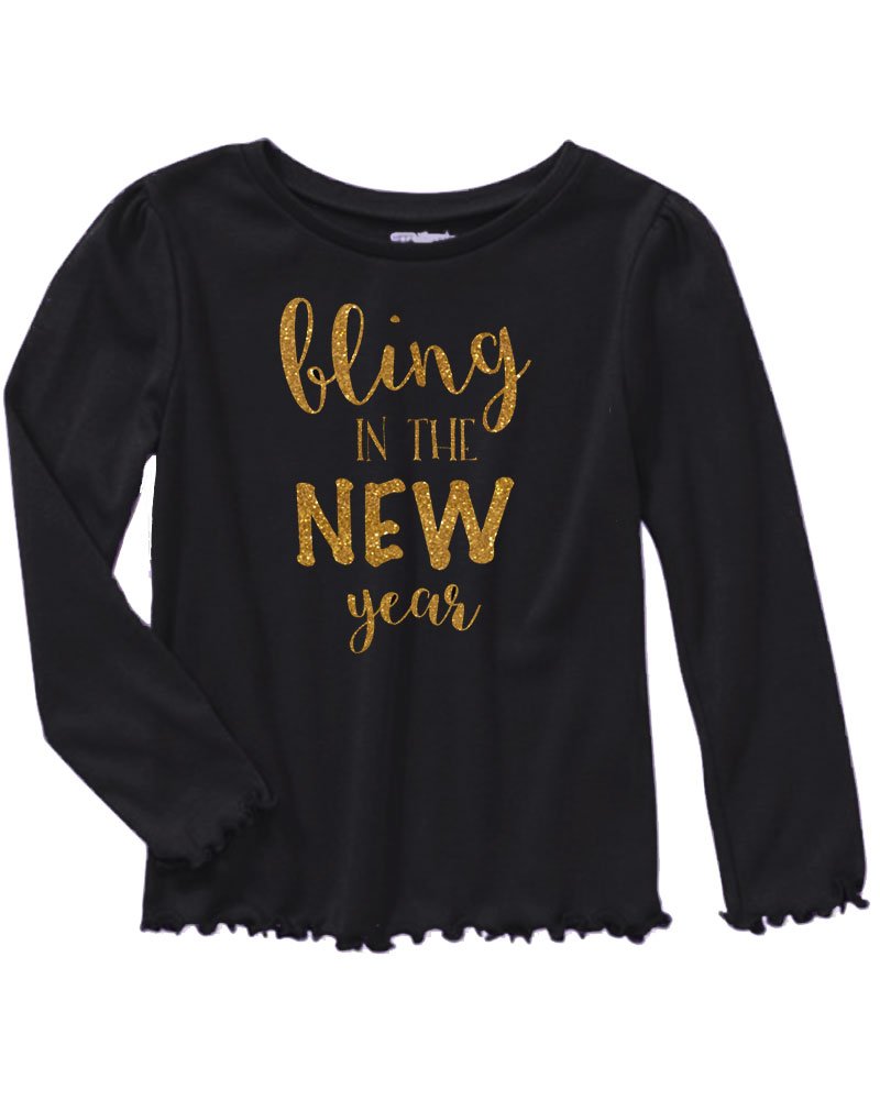 Girls Long Sleeve Top - Bling in the New Year