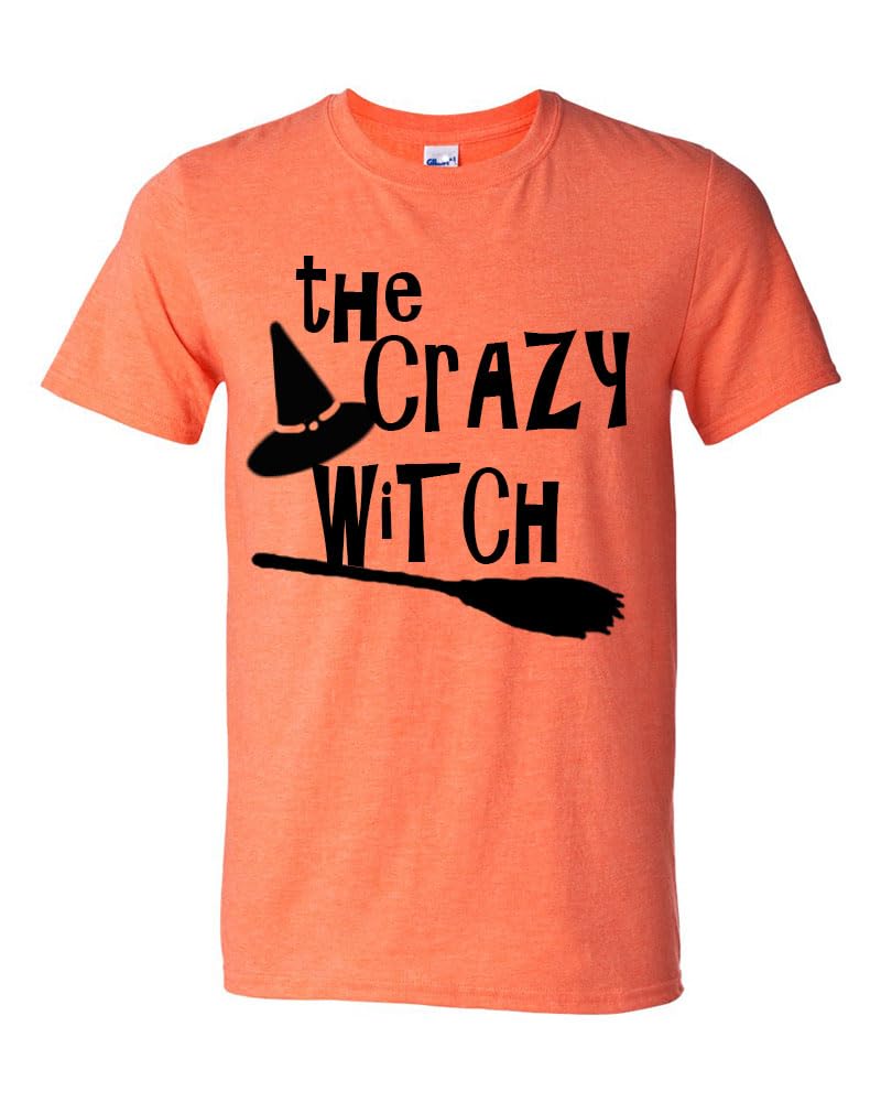 Matching Dog and Adult Halloween Tshirt, Matching Costume, Funny Dog Costume - I roll with Crazy Witches/the Crazy Witch
