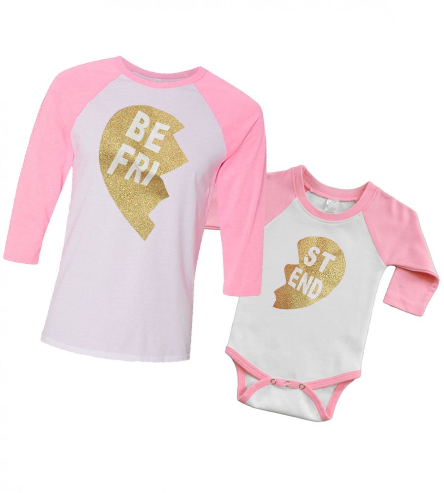 Matching Set -Best Friend - Raglan Bodysuit & Adult Raglan T-Shirt