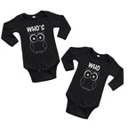 Twin Collection - 2 Piece Long Sleeve Bodysuit Set - Who's/Who