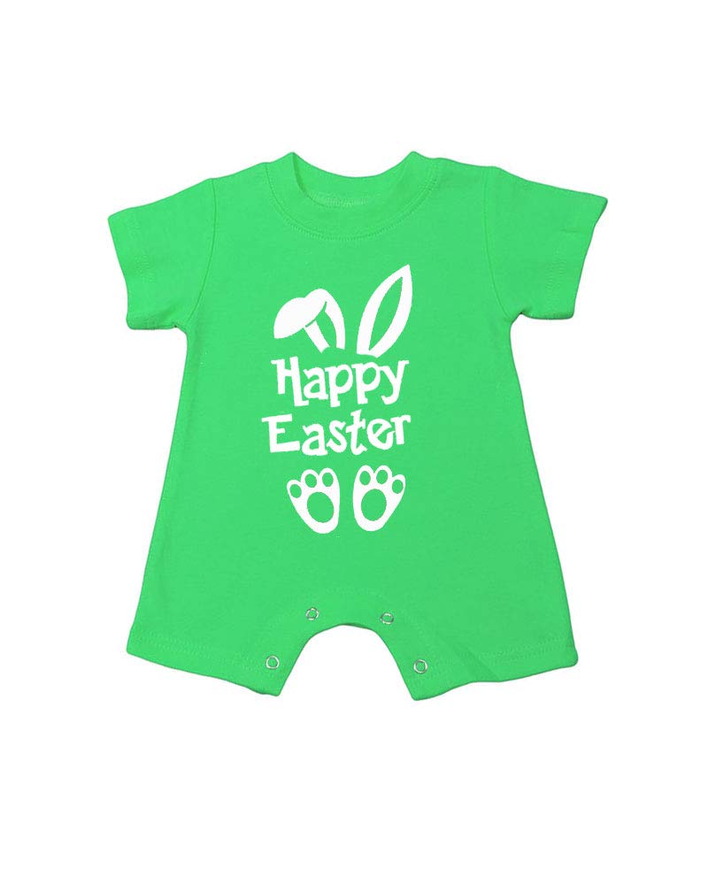 PandoraTees Infant Short Sleeve Romper - Happy Easter