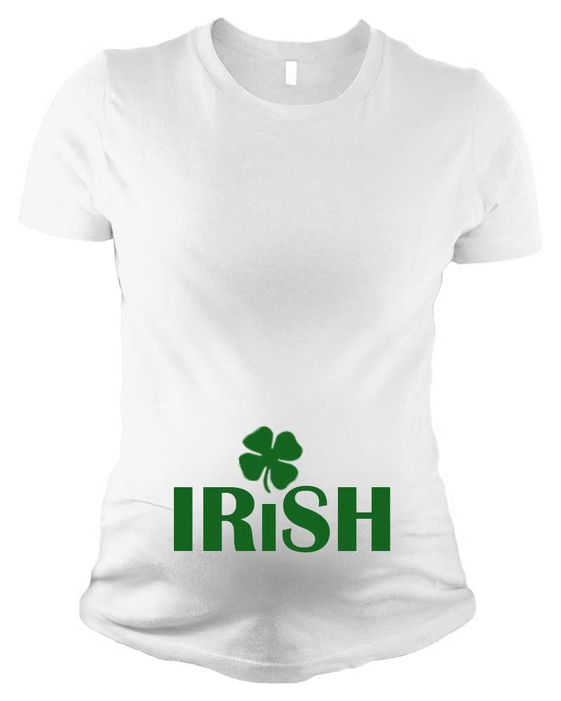 PandoraTees Maternity Short Sleeve T-Shirt - Irish