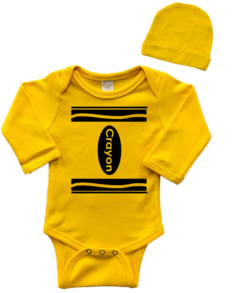 PandoraTees Crayon Baby Bodysuit, Baby Gift, Fun Bodysuit Outfit