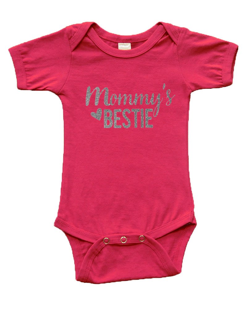 PandoraTees Mommy's Bestie Baby Onesie Gift