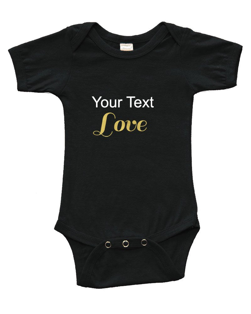 Personalize Baby Short Sleeve Bodysuit - Personalize with Custom Print