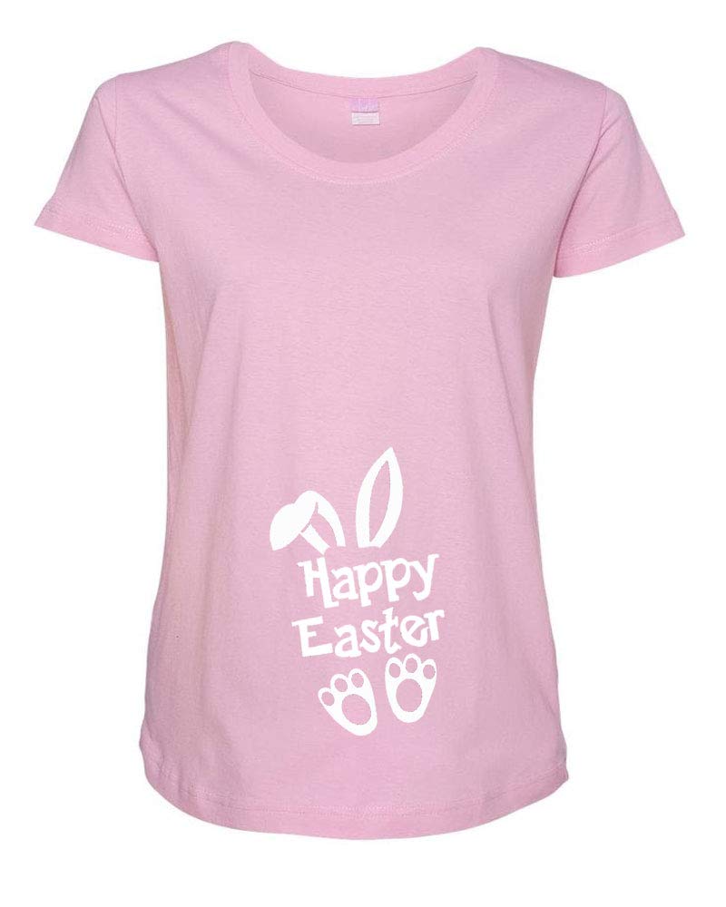 PandoraTees Easter Maternity Shirt Pregnancy Reveal Shirt, Easter Maternity Gift- Happy Easter