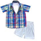 Toddler Boys 3-piece Plaid Set