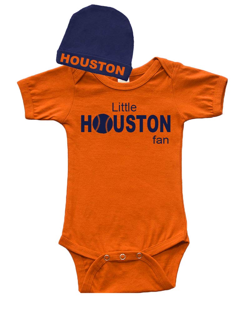 PandoraTees Infant Baby Bodysuit Set - Little Houston Fan