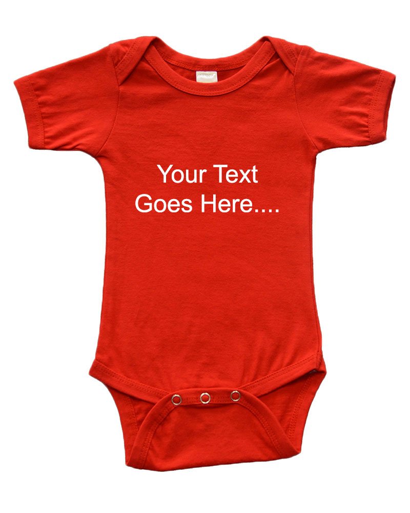 Personalize Baby Short Sleeve Bodysuit - Personalize with Custom Print