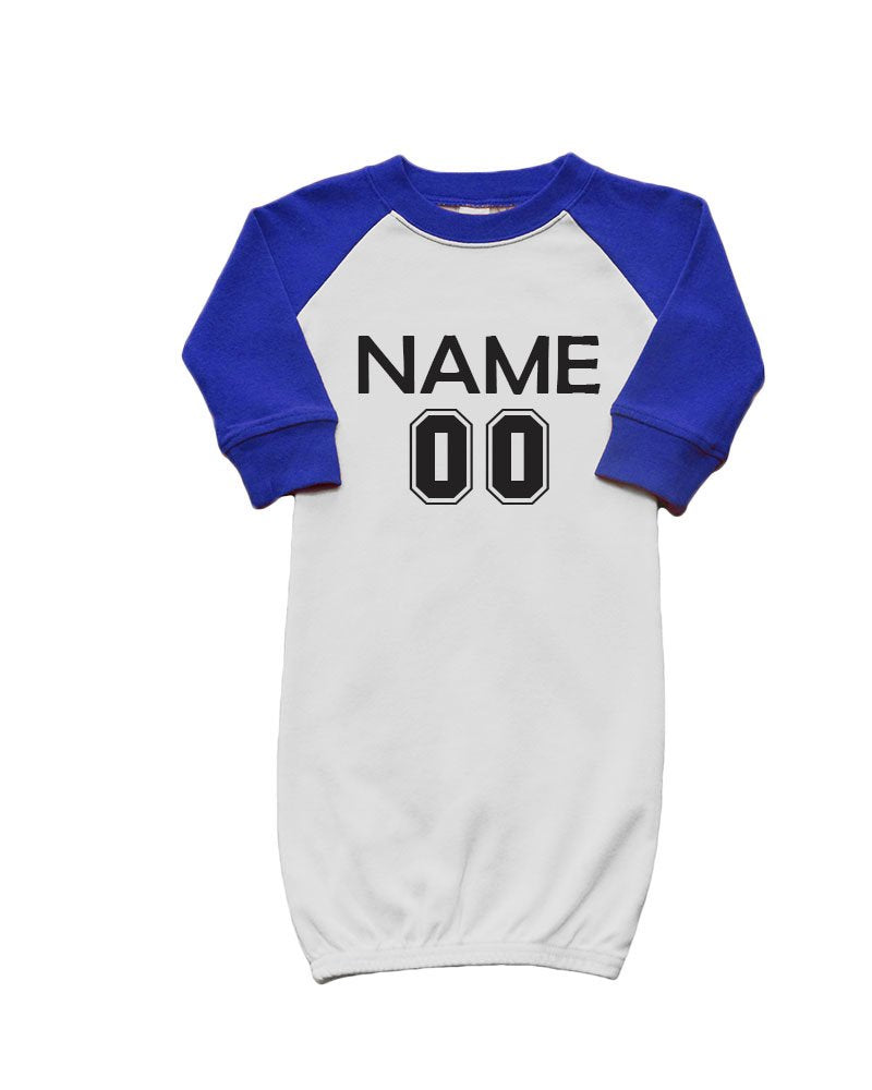 Infant Raglan Baby Gown - Personalize it with Custom Print