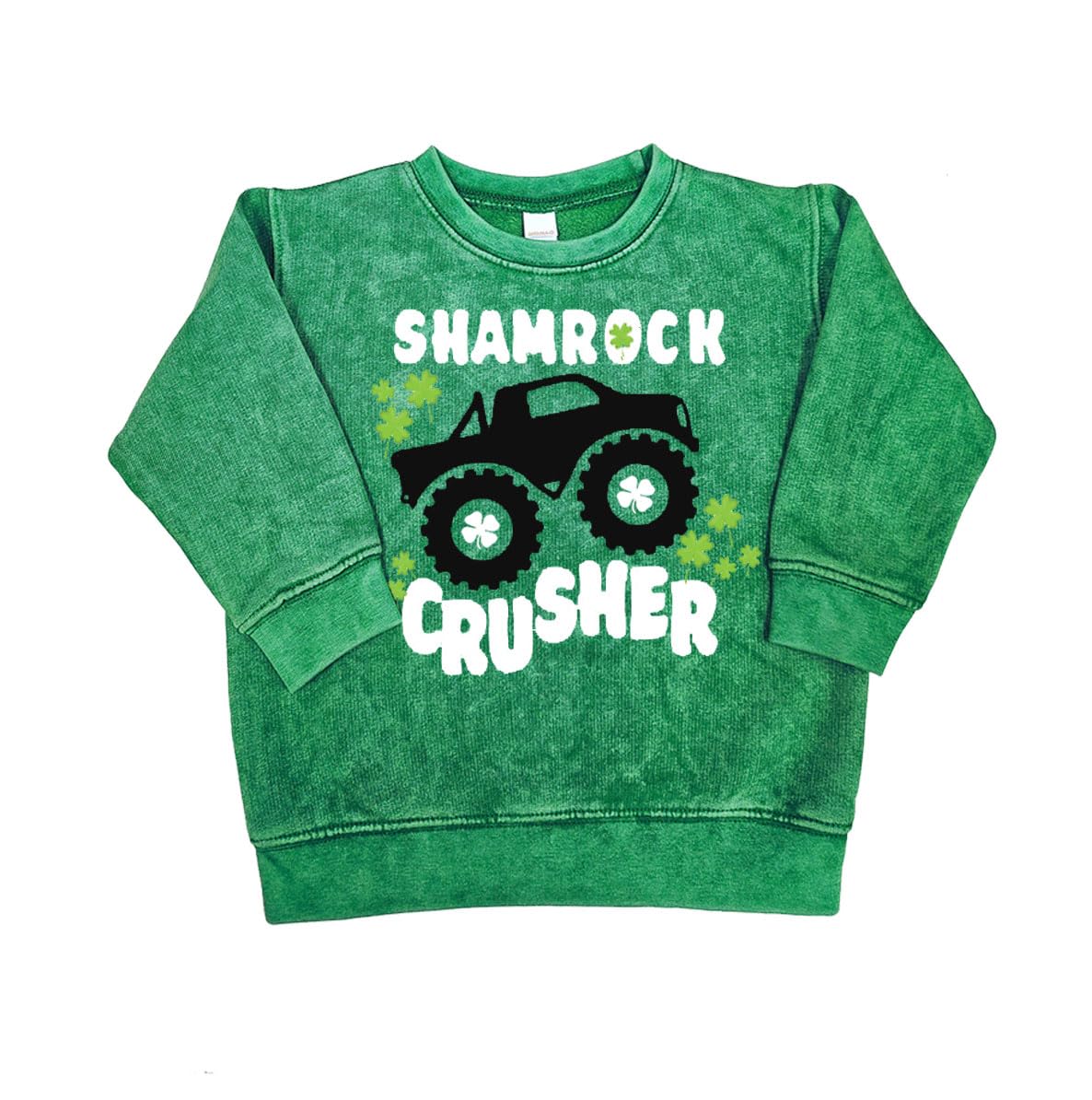 PandoraTees Kids St. Patrick's Day Sweatshirt, Shamrock Crusher, Toddler Paddys Day Sweatshirt, Boys, Girls,Gift