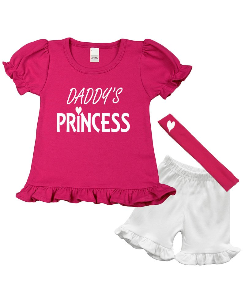 PandoraTees Girls Father's Day Outfit - Daddy's Princess