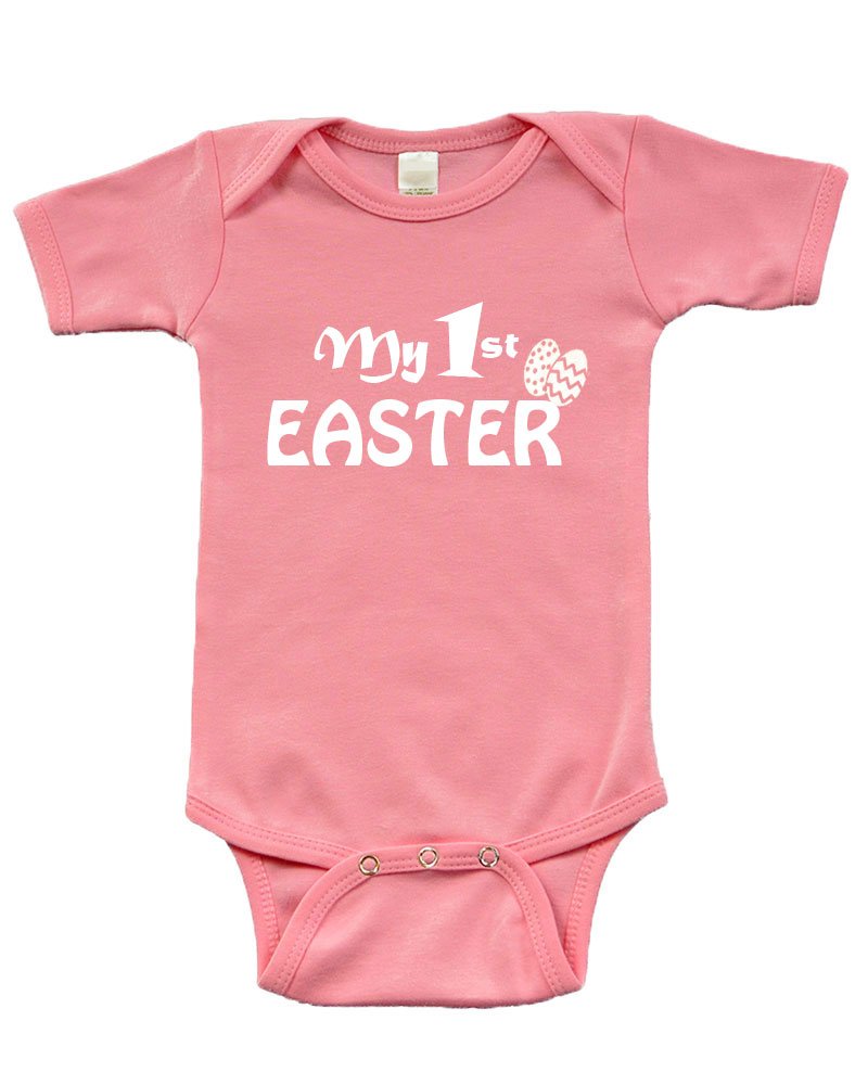 Short Sleeve Baby Bodysuit Gift Set - My 1st Easter Baby Bodysuit, Easter Baby Gift