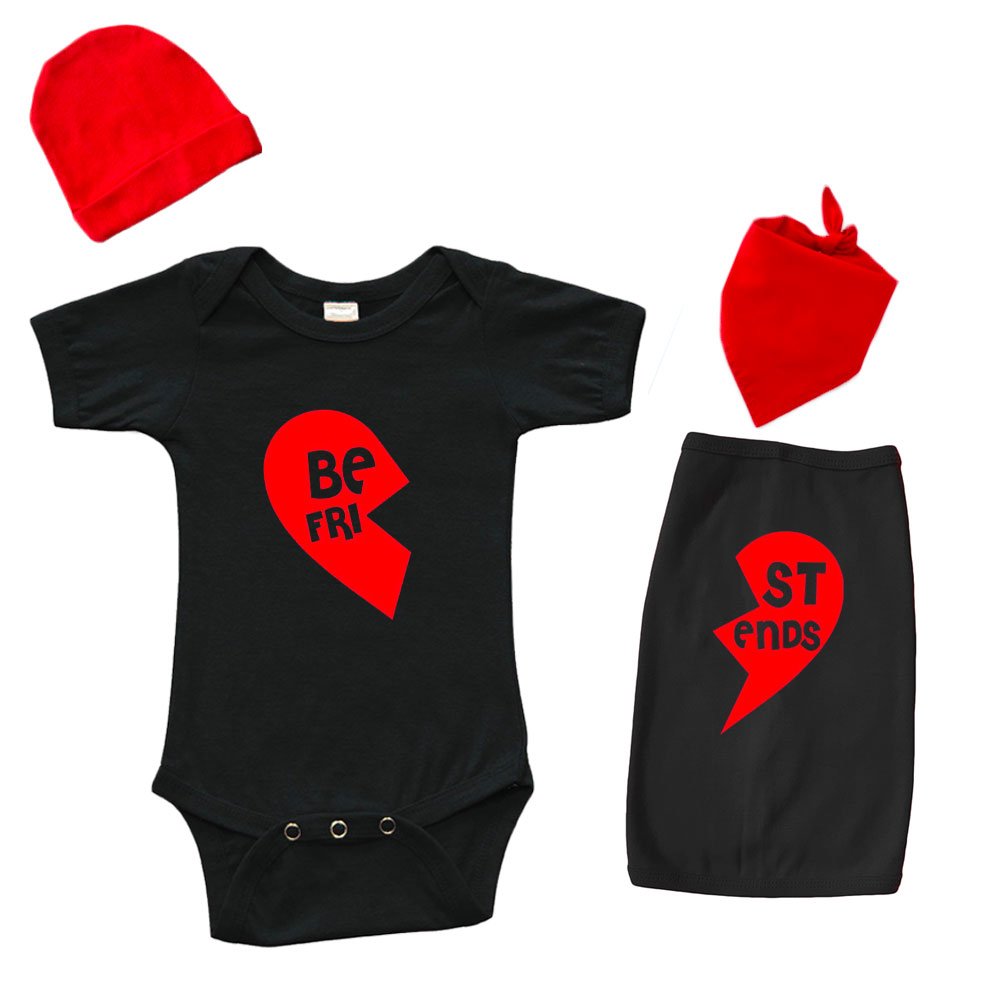 PandoraTees Matching Baby and Dog Outfit - Best Friends