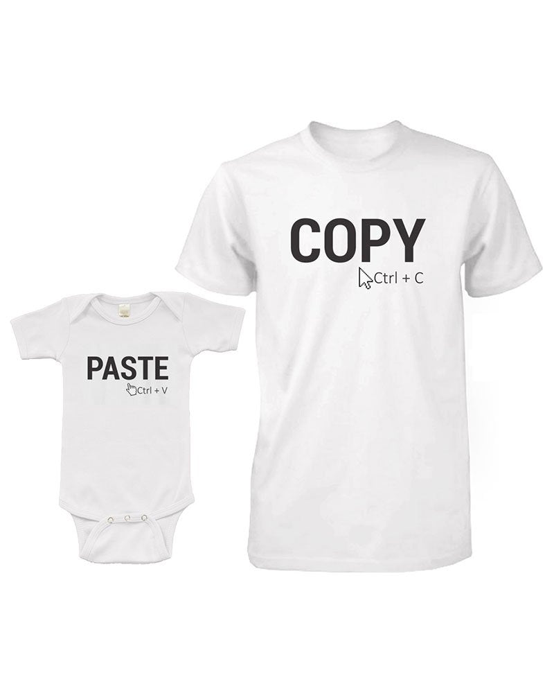 Matching Set - Copy + Paste - Short Sleeve Infant Onesie & Adult T-Shirt