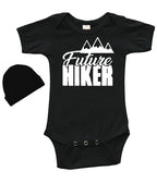 PandoraTees Future Hiker, Baby Bodysuit and Cap Gift