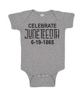 PandoraTees Juneteenth Baby outfit, Short Sleeve Baby Bodysuit Celebrate Juneteenth
