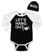 PandoraTees Lets Hang Out - Funny Halloween Baby Bodysuit Set