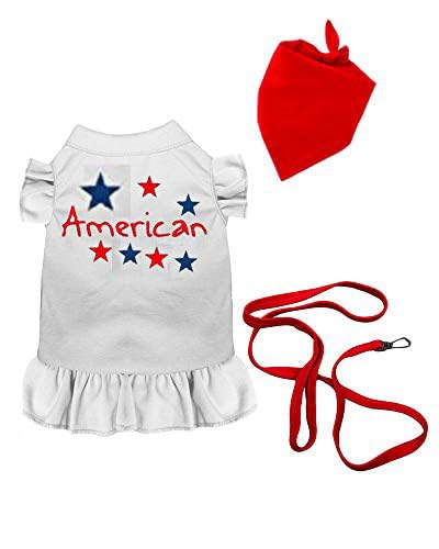 Girl Dog Shirt, Patriotic Pet Clothes, Pet Apparel