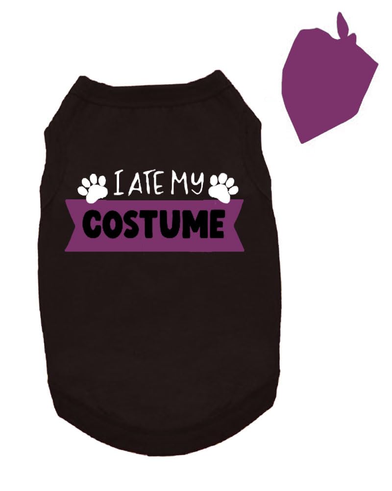 Funny Dog Tshirt, Pet Halloween Costume, Dog Halloween Outfit - I Ate My Costume