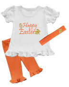 PandoraTees Girls Easter Outfit - Happy Easter