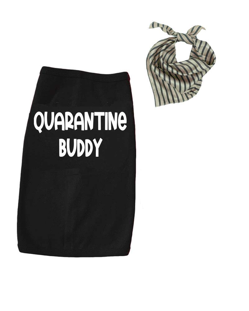 Quarantine Buddy Dog Tshirt, Funny Dog Outfit, Gift Set