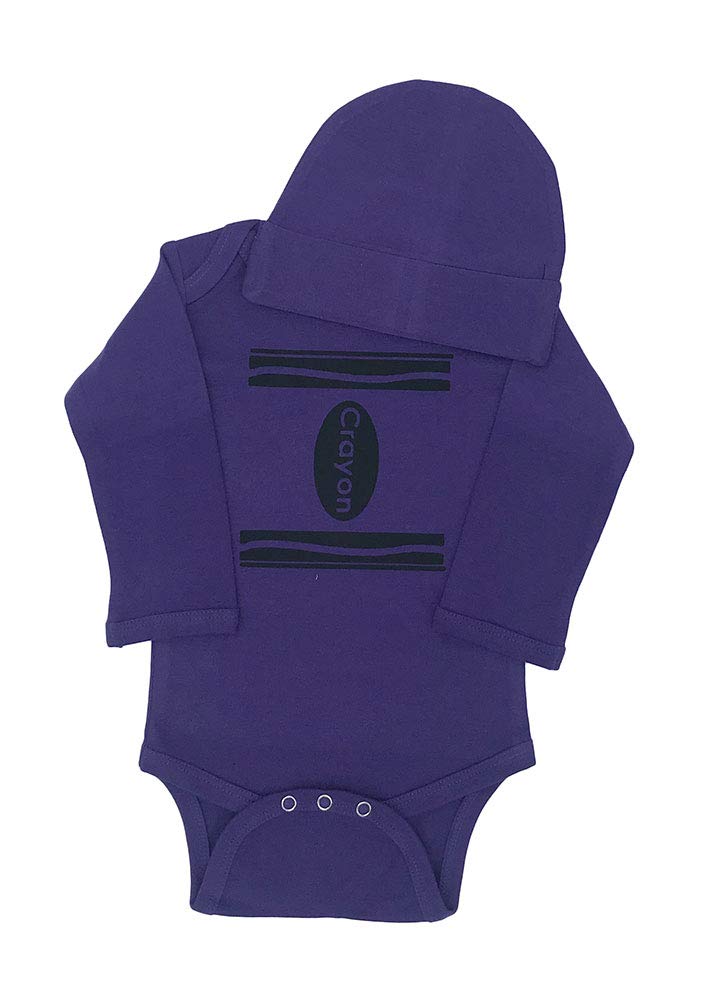 PandoraTees Crayon Baby Bodysuit, Baby Gift, Fun Bodysuit Outfit
