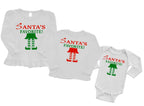 PandoraTees Kids Matching Christmas Tees - Santa's Favorite