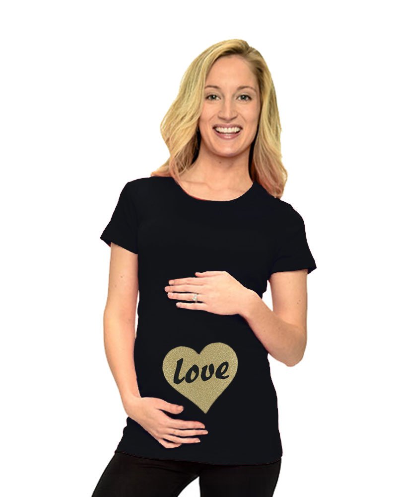 Maternity Short Sleeve T-Shirt - Love in Heart