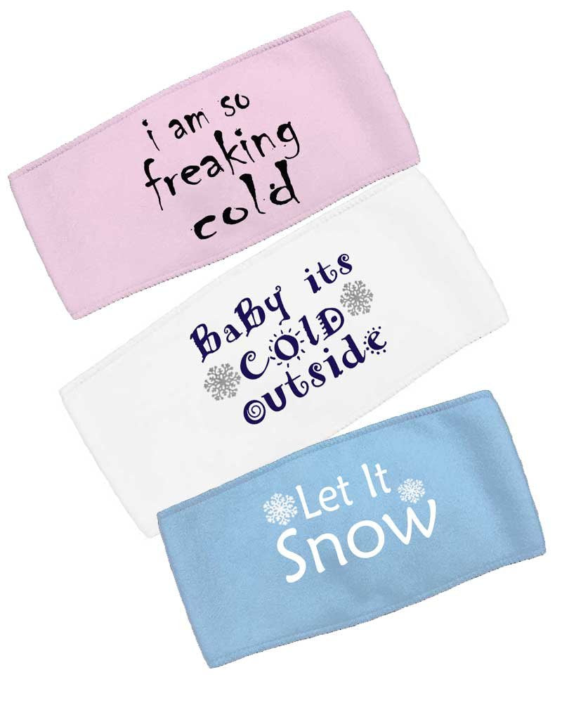Fleece Ear Warmers - Set of 3(White,Pink,Sky)