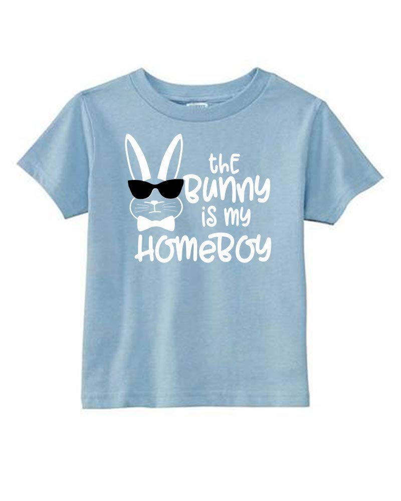 PandoraTees Easter Boys Outfit, Toddler Easter Shirt - Bunny is My Homeboy