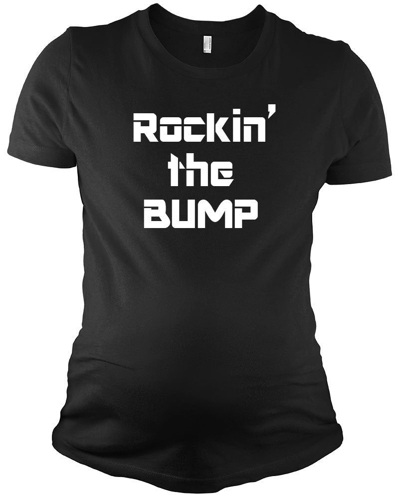 PandoraTees Maternity Short Sleeve T-Shirt - Rockin' The Bump