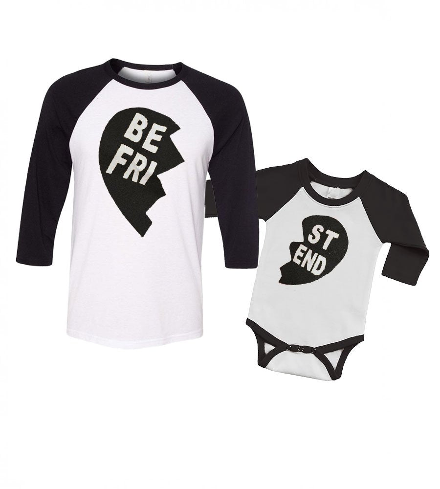 Matching Set -Best Friend - Raglan Bodysuit & Adult Raglan T-Shirt
