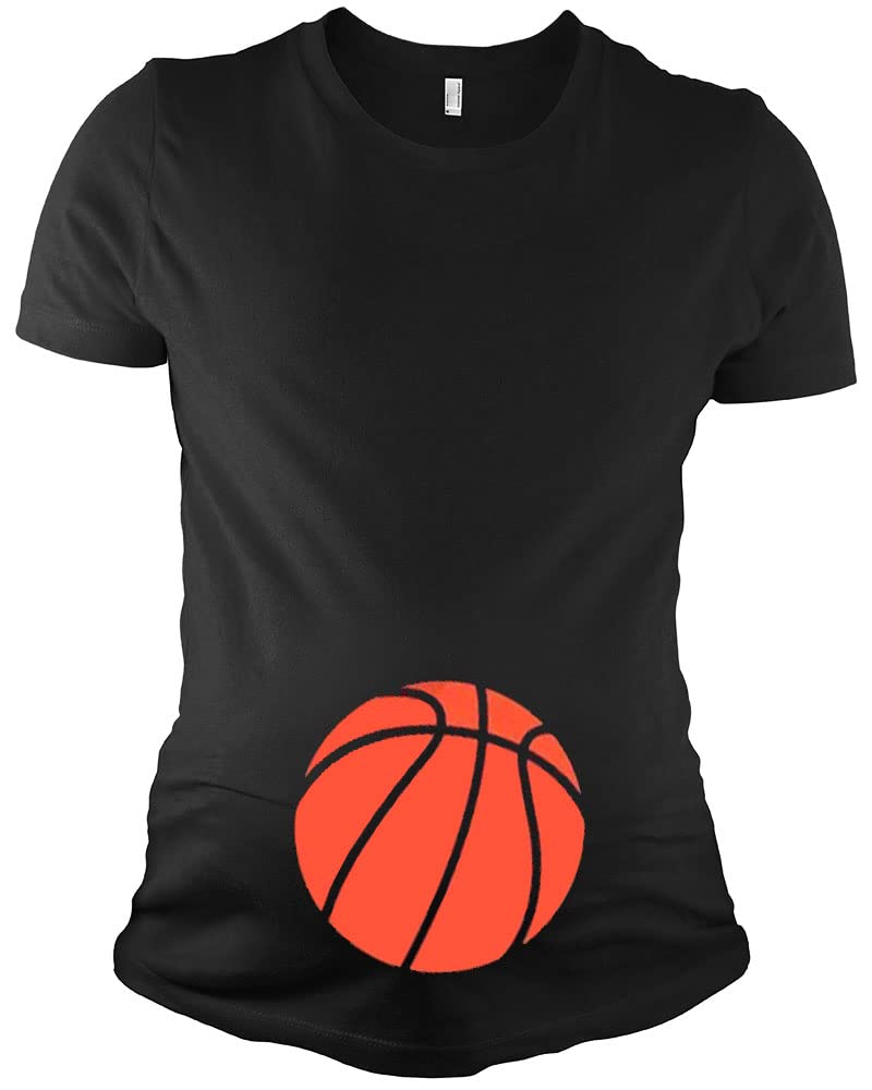 PandoraTees Maternity Basketball Tshirt, Maternity Basketball Pregnancy Announcement, Basketball Bump Pregnancy Tshirt