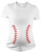PandoraTees Maternity Baseball Bump T Shirt
