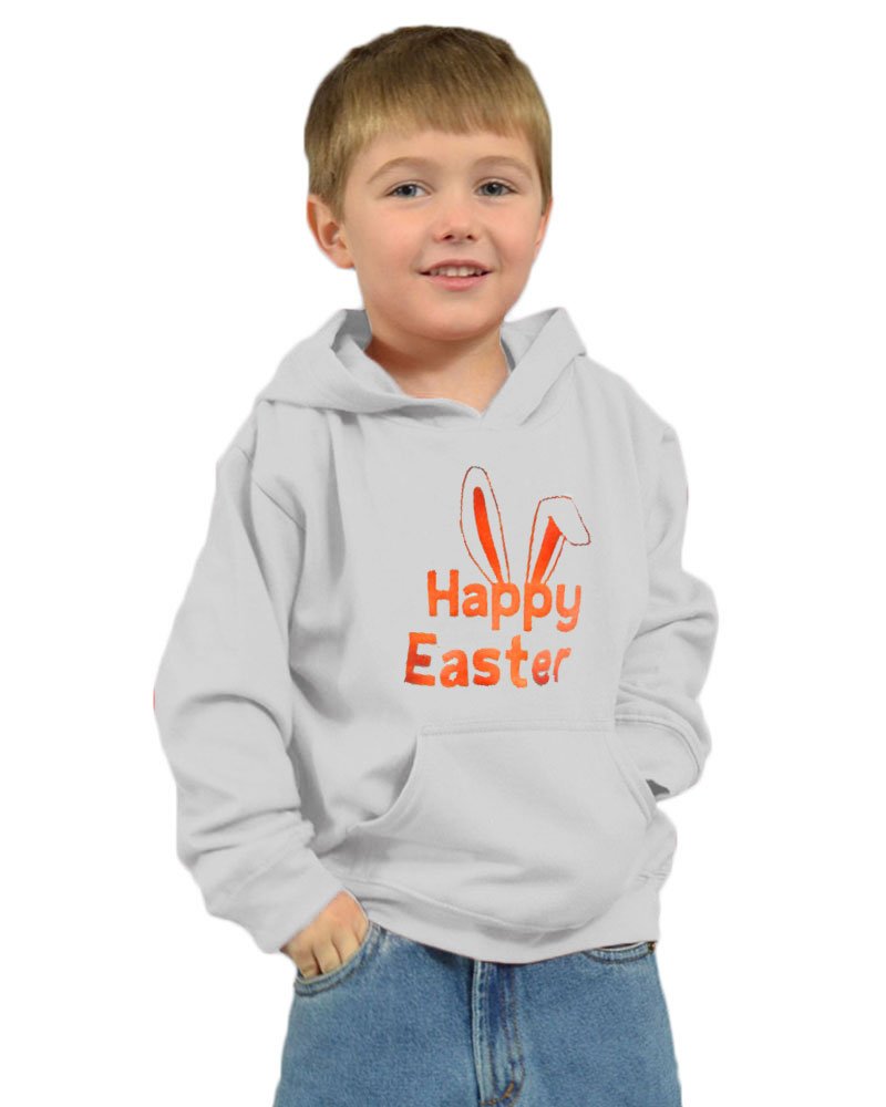 PandoraTees Fun Easter Fleece Hoodie - Happy Easter Toddler Easter Hoodie