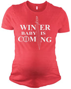 Maternity Short Sleeve T-Shirt - Winter Baby is Coming …