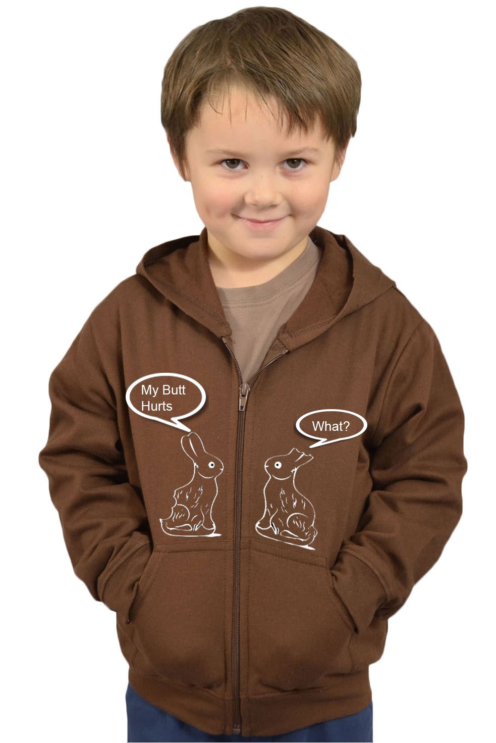 PandoraTees Fleece Hoddie - Bunny(My Butt Hurts)