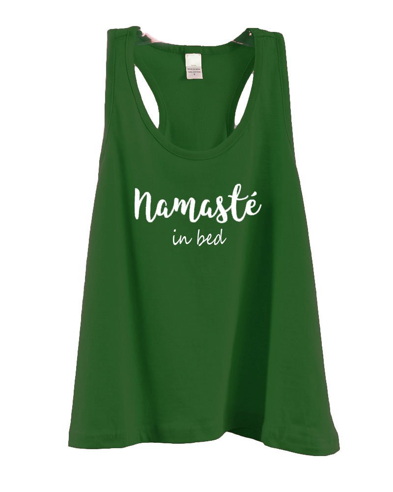 Women Racer Back Tank Top - Namaste in Bed
