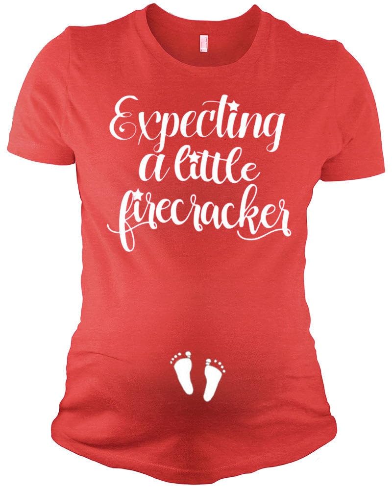 Pregnancy Announcement Expecting a Little Firecracker, Funny Maternity Top