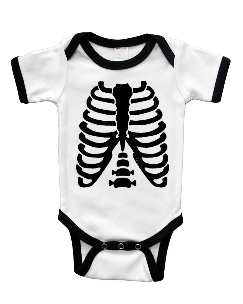 PandoraTees Short Sleeve Bodysuit - Skeleton