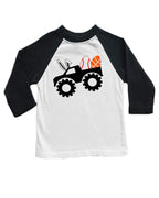 Easter Raglan Tee - Kids Easter Printed Shirts Bunny Truck with Sports Ball Egg