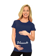 PandoraTees Maternity Short Sleeve T-Shirt - Blessed